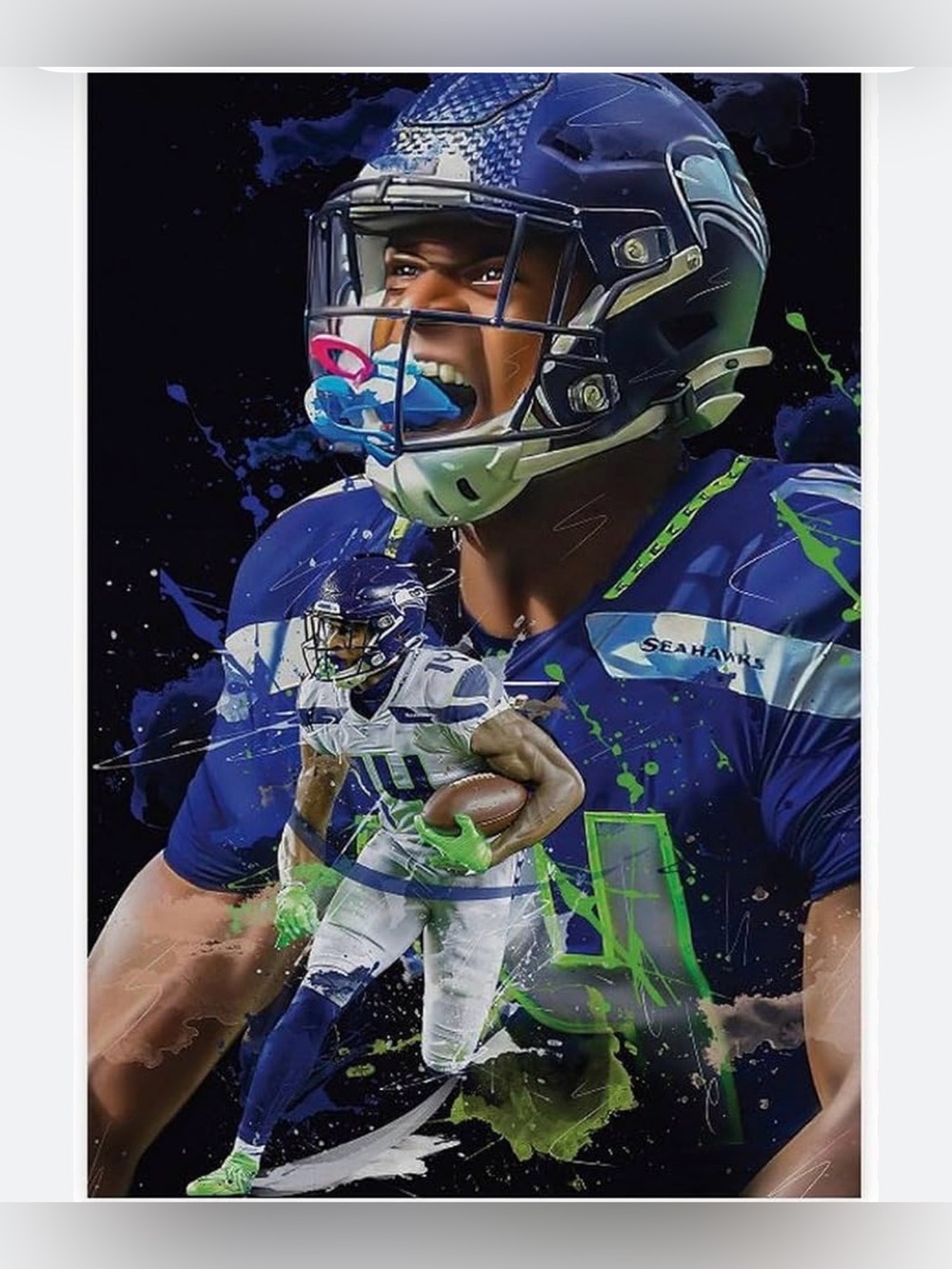 NWOT Seattle Seahawks Football NFL Poster DK Metcalf 12” x 16” UNFRAMED